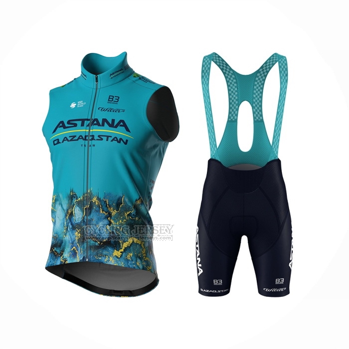 2024 Wind Vest Astana Light Blue And Bib Short